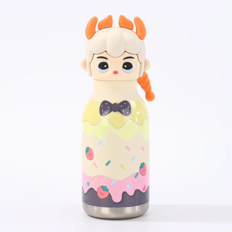Kids Straw Water Bottle with Animal Cap