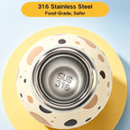 Kids Straw Water Bottle with Animal Cap