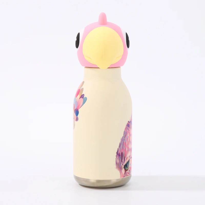 Kids Straw Water Bottle with Animal Cap