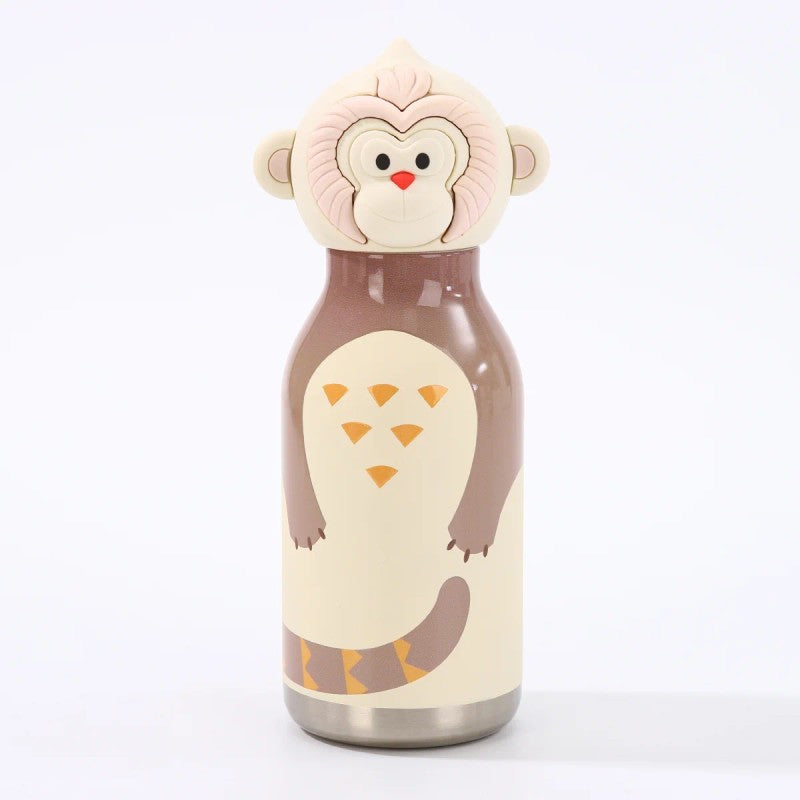 Kids Straw Water Bottle with Animal Cap