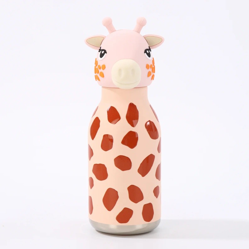 Kids Straw Water Bottle with Animal Cap
