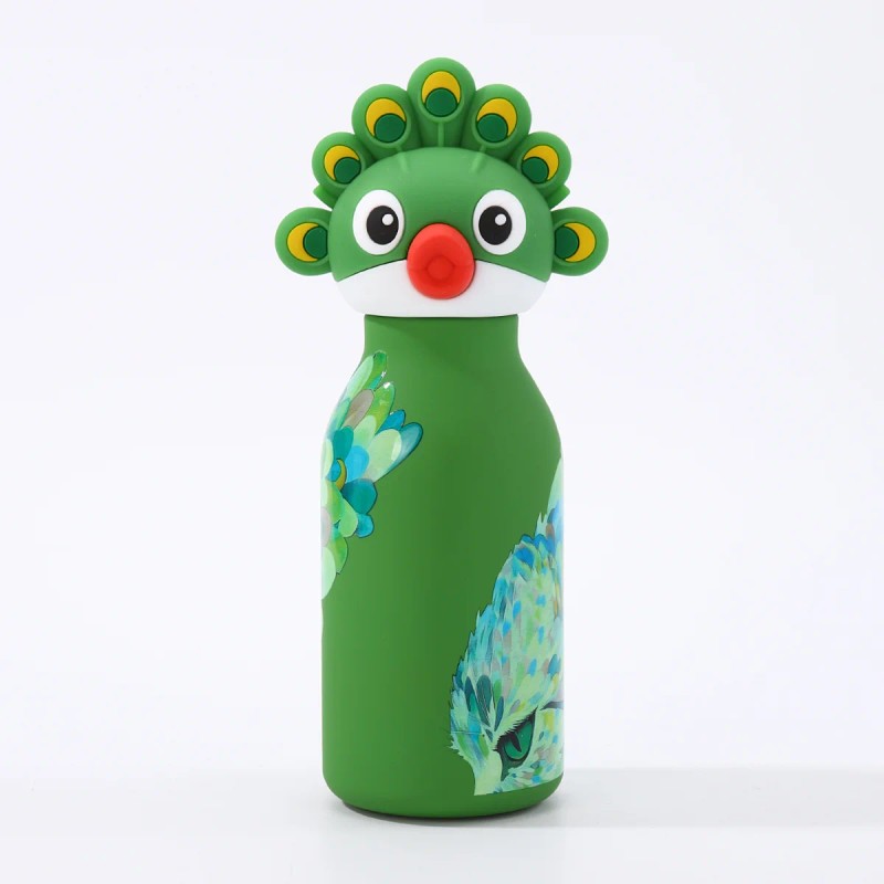 Kids Straw Water Bottle with Animal Cap
