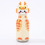 Kids Straw Water Bottle with Animal Cap