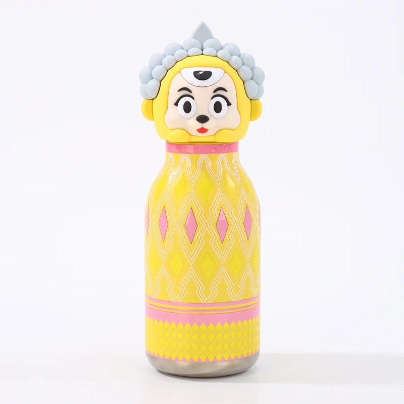 Kids Straw Water Bottle with Animal Cap