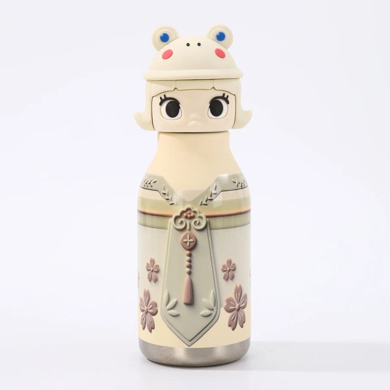 Kids Straw Water Bottle with Animal Cap