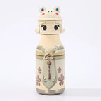 Kids Straw Water Bottle with Animal Cap