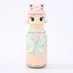 Kids Straw Water Bottle with Animal Cap