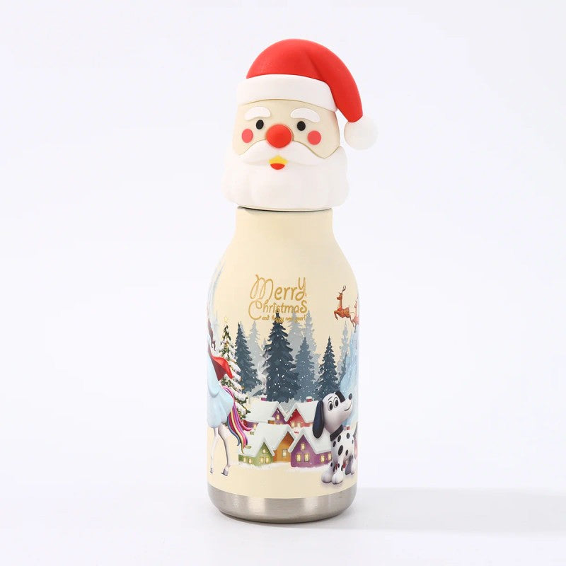Kids Straw Water Bottle with Animal Cap
