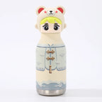 Kids Straw Water Bottle with Animal Cap