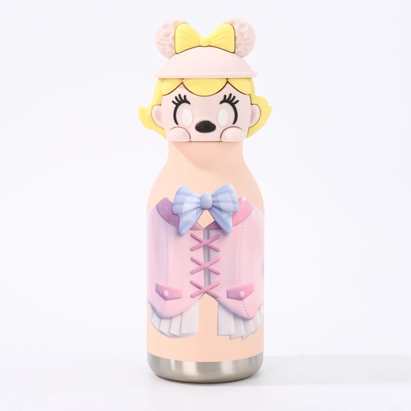 Kids Straw Water Bottle with Animal Cap