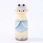 Kids Straw Water Bottle with Animal Cap