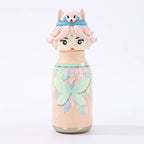 Kids Straw Water Bottle with Animal Cap