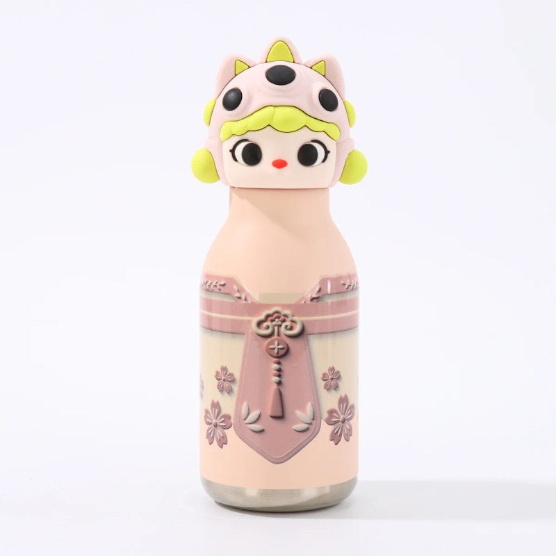 Kids Straw Water Bottle with Animal Cap