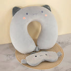 Kids Travel Neck Pillow and Sleep Eye Mask Set - Animal