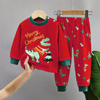 Kids Two Piece Christmas Pajama Set - Long Sleeve Top and Pants