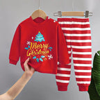 Kids Two Piece Christmas Pajama Set - Long Sleeve Top and Pants