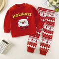 Kids Two Piece Christmas Pajama Set - Long Sleeve Top and Pants