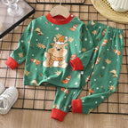Kids Two Piece Christmas Pajama Set - Long Sleeve Top and Pants