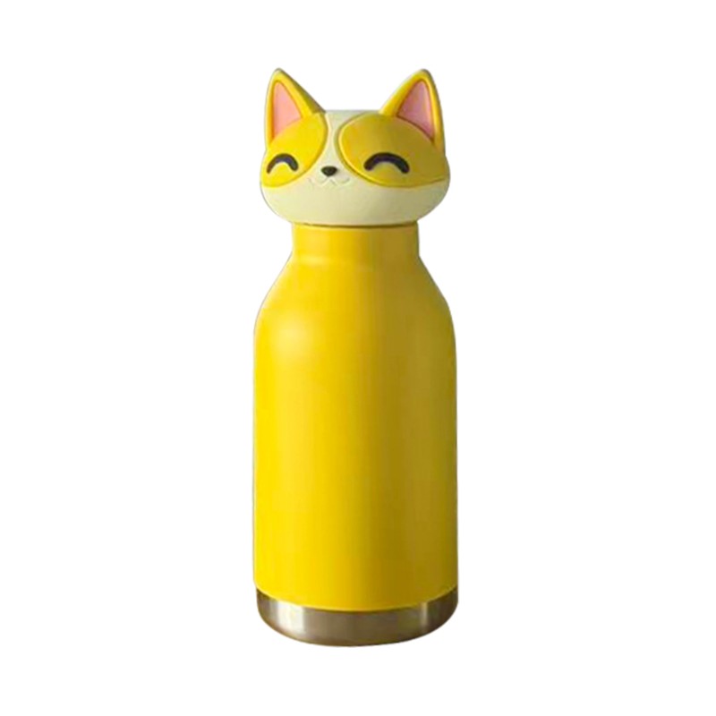 Kids Water Bottle - 3D Animal Lid Vacuum Insulated