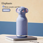 Kids Water Bottle - Vacuum Insulated with Animal Lid