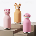 Kids Water Bottle - Vacuum Insulated with Animal Lid