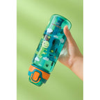 Kids Water Bottle with Straw - Dinosaur Print