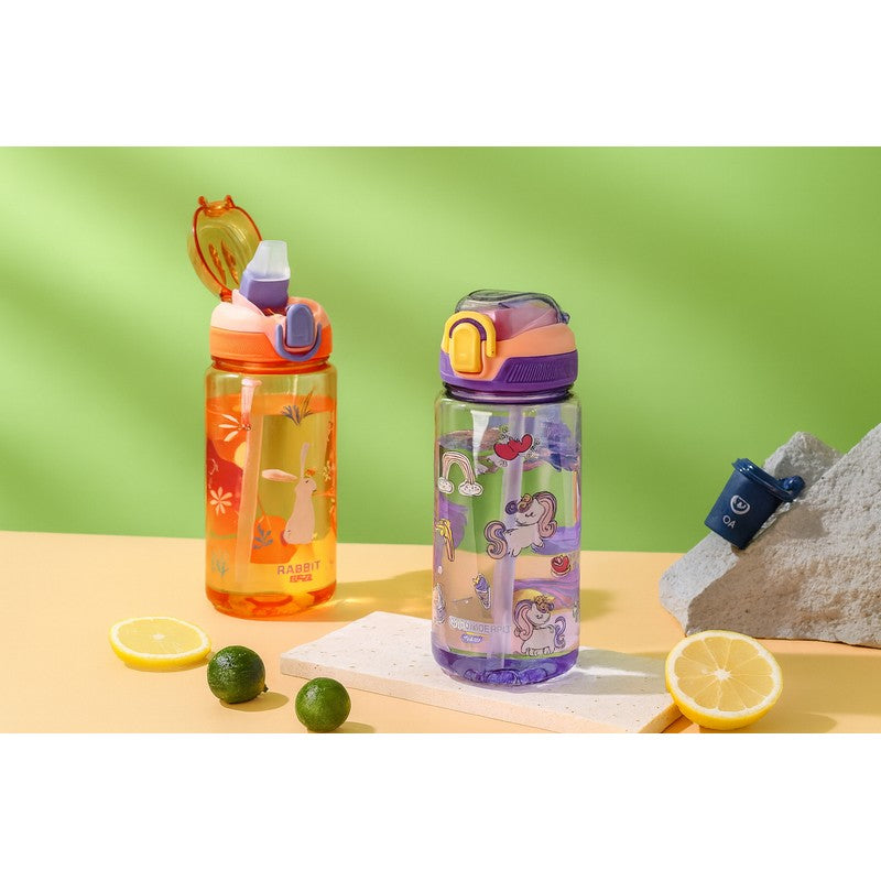 Kids Water Bottle with Straw - Dinosaur Print