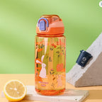 Kids Water Bottle with Straw - Dinosaur Print