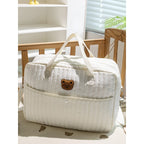 Large Capacity Mommy Tote Bag - Quilted with Embroidery