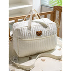 Large Capacity Mommy Tote Bag - Quilted with Embroidery