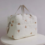 Large Capacity Mommy Tote Bag - Quilted with Embroidery