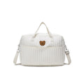 Large Capacity Mommy Tote Bag - Quilted with Embroidery
