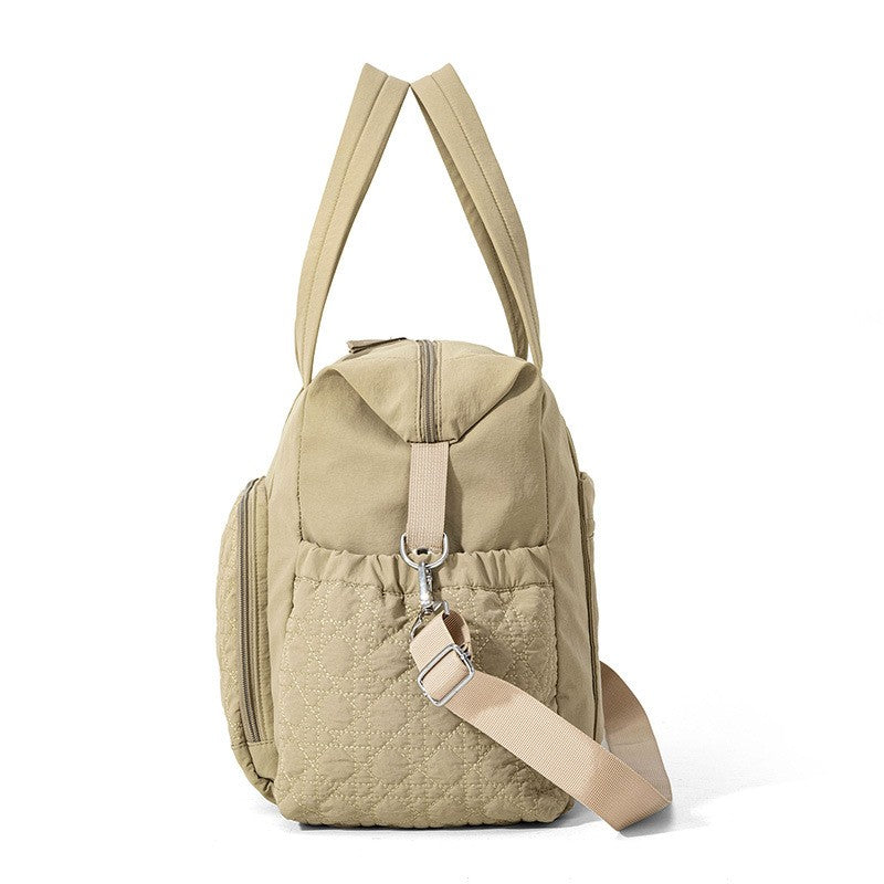 Large Capacity Tote Bag - Quilted Panel