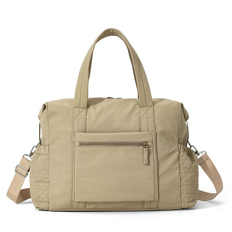 Large Capacity Tote Bag - Quilted Panel
