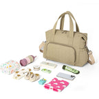 Large Capacity Tote Bag - Quilted Panel