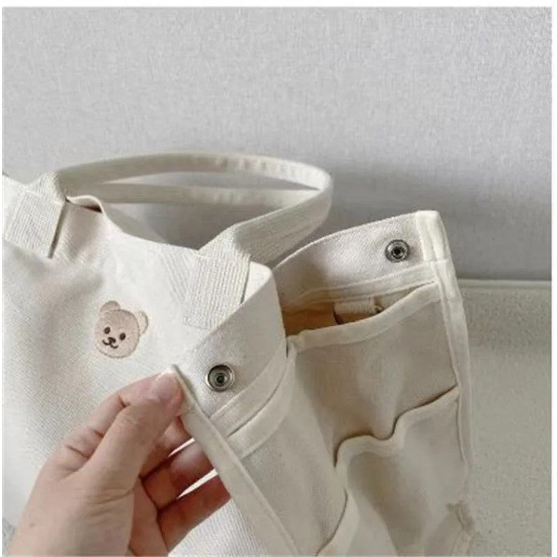 Large Diaper Bag - Bear Embroidery
