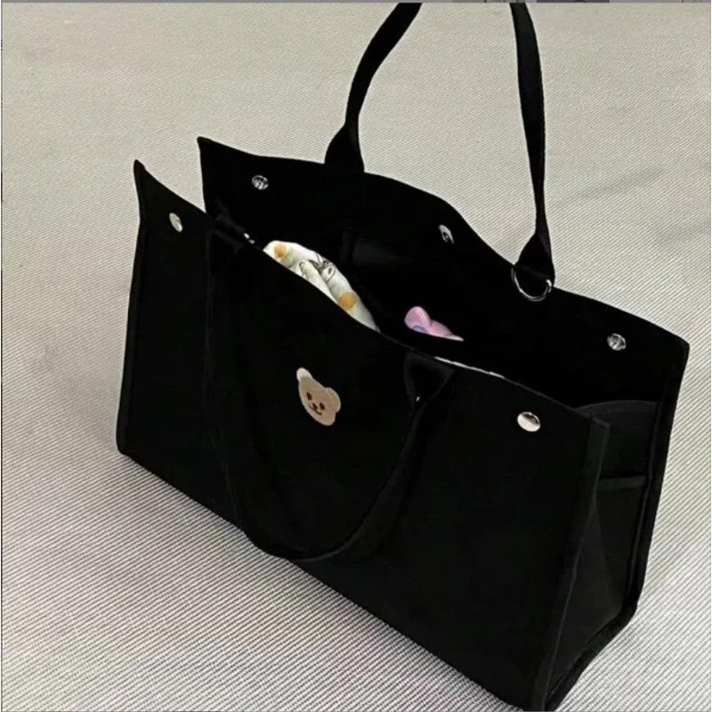 Large Diaper Bag - Bear Embroidery