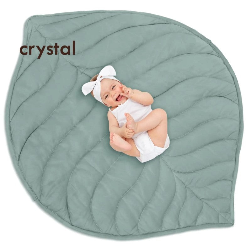 Leaf-Shaped Play Mat - Quilted Cotton Nursery Floor Mat