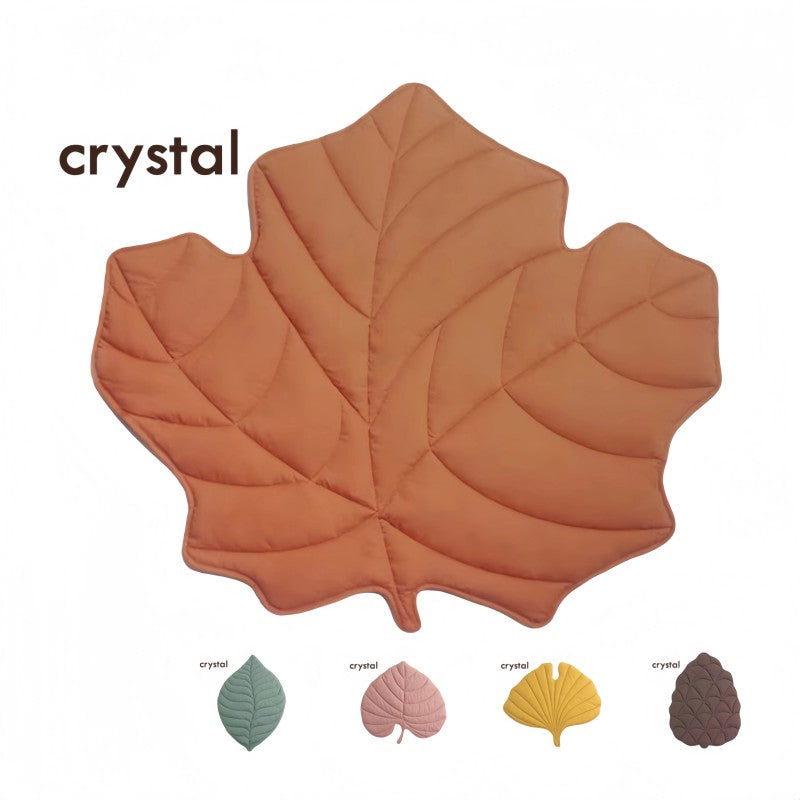 Leaf-Shaped Play Mat - Quilted Cotton Nursery Floor Mat