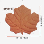 Leaf-Shaped Play Mat - Quilted Cotton Nursery Floor Mat