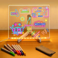 LED Acrylic Erasable Message Board with USB Light Strip