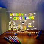 LED Acrylic Erasable Message Board with USB Light Strip