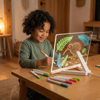 LED Drawing Board for Children - Light-Up Tracing Panel with Stand