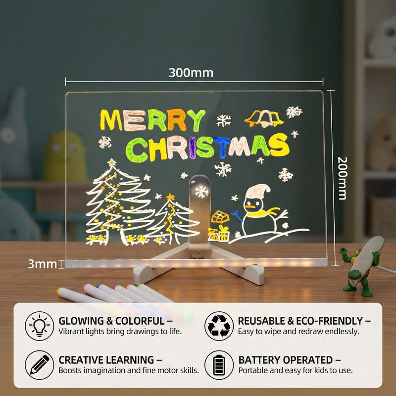 LED Drawing Board for Children - Light-Up Tracing Panel with Stand