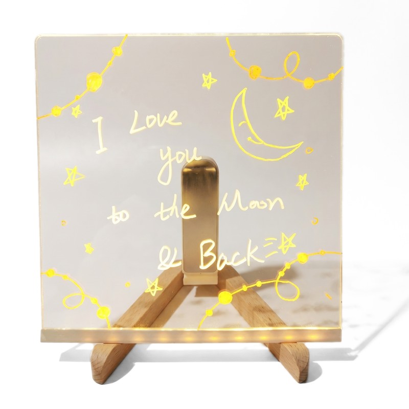 LED Drawing Board Night Light with Reusable Surface