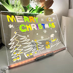 LED Drawing Board with Light-Up Base - Erasable and Reusable