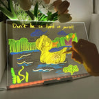 LED Drawing Board with Light-Up Base - Erasable and Reusable