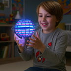 LED Hovering Flying Ball Toy - Spherical Cage Frame with Multicolour Lights