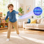 LED Hovering Flying Ball Toy - Spherical Cage Frame with Multicolour Lights