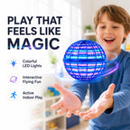 LED Hovering Flying Ball Toy - Spherical Cage Frame with Multicolour Lights